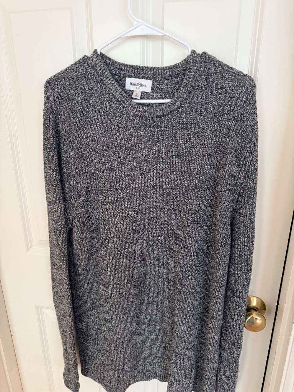 goodfellow mens gray sweater size L cotton/nylon very soft